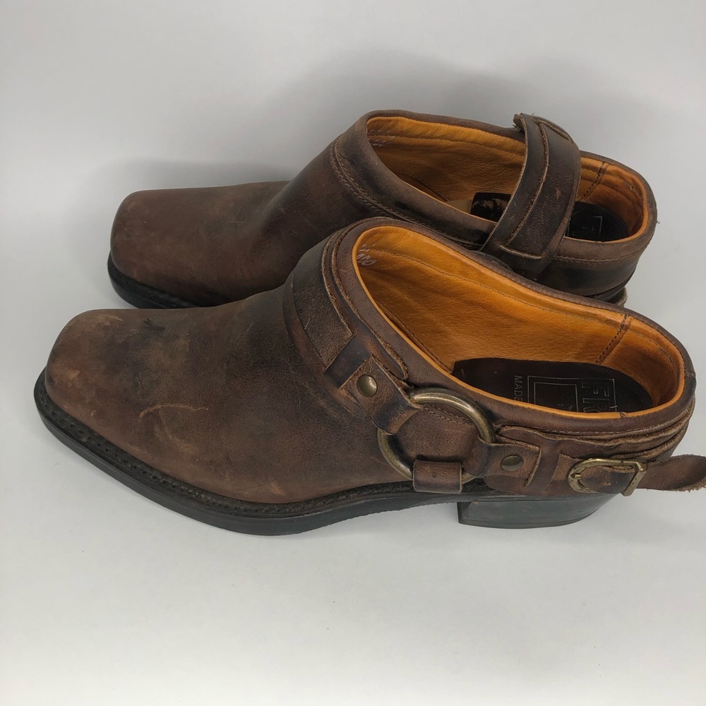 Frye Brown Belted Harness Mule Womens size 8 - Picture 4 of 8